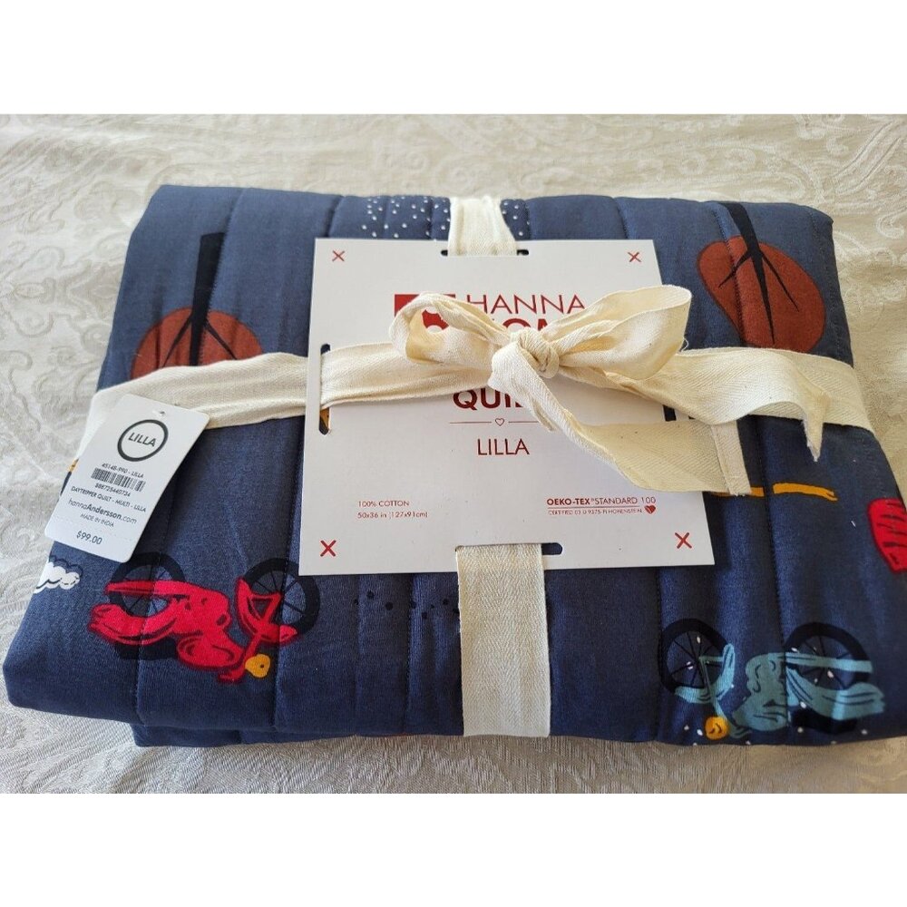 Hanna Andersson Lilla Daytripper Crib Quilt 50x36" (127x91cm)